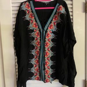 Black Tunic with Boho Design